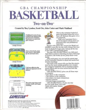 GBA Championship Basketball - Two-on-Two box cover back